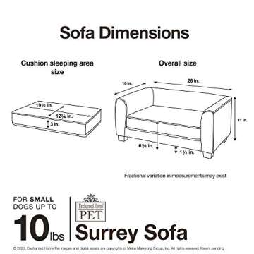 Comfortable Beige Sofa for Small Pets by Enchanted Home