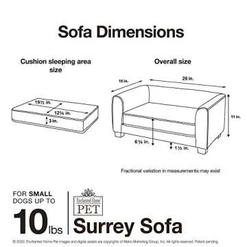 Comfortable Beige Sofa for Small Pets by Enchanted Home