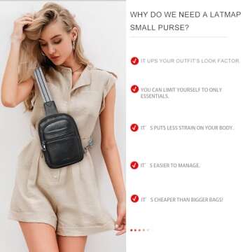 LATMAP 3L Sling Bag: Stylish Mini Crossbody for Travel & Daily Use