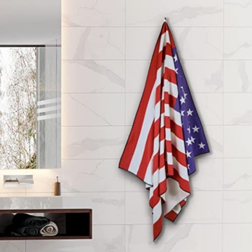 Oversized SHUIHAN American Flag Beach Towel for Unmatched Comfort