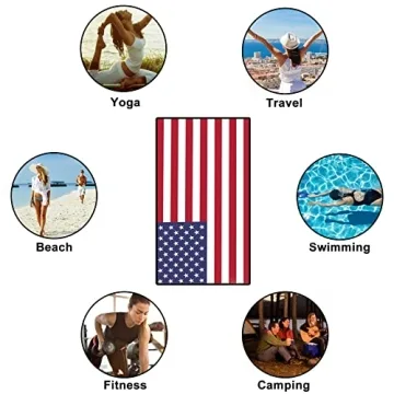 Oversized SHUIHAN American Flag Beach Towel for Unmatched Comfort