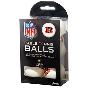 Franklin Sports Cincinnati Bengals Table Tennis Balls - NFL Team Table Tennis Balls - Official Team ...