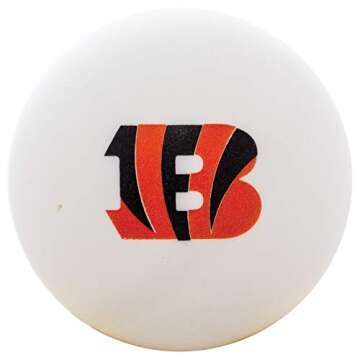 Franklin Sports Cincinnati Bengals Table Tennis Balls - NFL Team Table Tennis Balls - Official Team Logos and Colors - Fun NFL Game Room Accessories