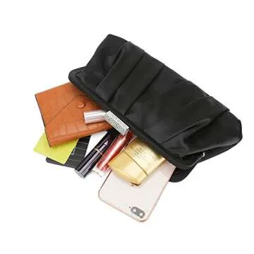 CHARMING TAILOR Pleated Satin Clutch for Special Events