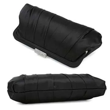 CHARMING TAILOR Pleated Satin Clutch for Special Events