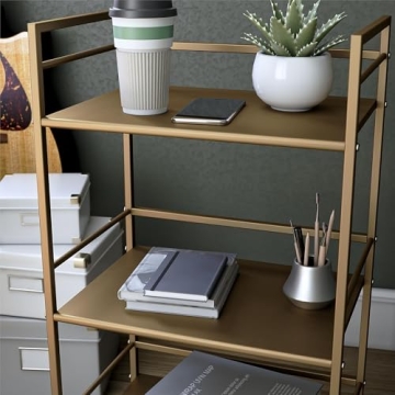 Stylish Novogratz Helix Bar Cart with Wheels