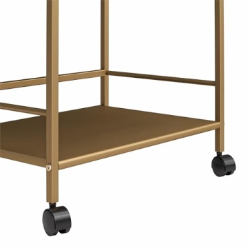 Stylish Novogratz Helix Bar Cart with Wheels