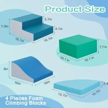 TODIBY 4-Piece Soft Foam Climbing Toys for Toddlers