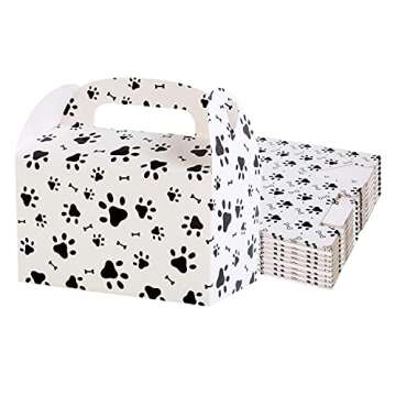 C L cooper life Puppy Dog Pet Gift Treat Boxes Paw Patrol Birthday Decorations 12 Pack Dog Party Favor Boxes for Kids Birthday Party Baby Shower Decorations