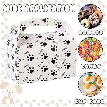 C L cooper life Puppy Dog Pet Gift Treat Boxes Paw Patrol Birthday Decorations 12 Pack Dog Party Favor Boxes for Kids Birthday Party Baby Shower Decorations
