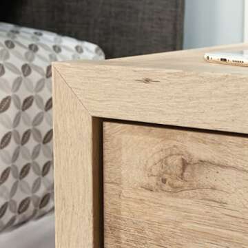 Sauder Pacific View Bedroom Night Stand, Spacious Storage, 1 Drawer Nightstand - Prime Oak Finish