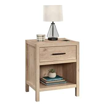 Sauder Pacific View Bedroom Night Stand, Spacious Storage, 1 Drawer Nightstand - Prime Oak Finish