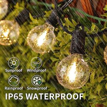 ZOTOYI Outdoor String Lights Waterproof 100 FT, G40 Globe LED Outdoor Lights for Patio with 52 Shatterproof Bulbs(2 Spare), String Lights for Outside, Cafe, Porch, Backyard