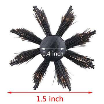 PERFEHAIR Round Brush with Natural Boar and Nylon Bristles, Small Volumizing Hair Brush- 1.5 Inch Diameter Barrel