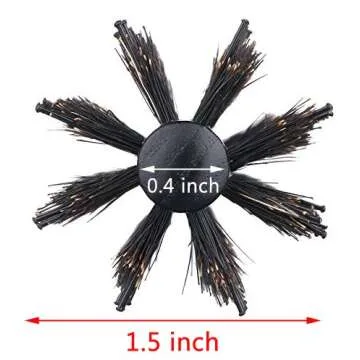 PERFEHAIR Round Brush with Natural Boar and Nylon Bristles, Small Volumizing Hair Brush- 1.5 Inch Diameter Barrel