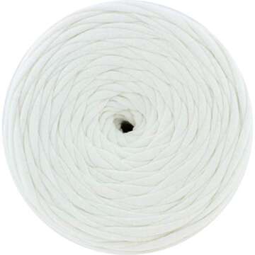 T-Shirt Yarn - Cotton Fettuccini Zpagetti - Sewing Knitting Crochet T-Shirt Yarn - 100 Yards - White