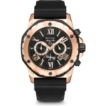 Bulova 98B104 Marine Calendar Watch with Steel Design