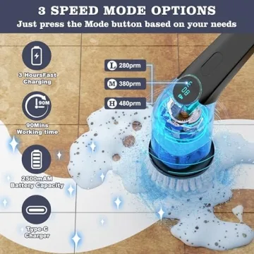 YKYI Electric Spin Scrubber - Efficient Cordless Cleaning Brush