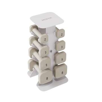 WeGym SafeGrip Dumbbells with Rack for Secure Workouts