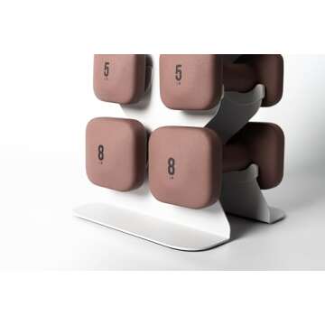 WeGym SafeGrip Dumbbells with Rack for Secure Workouts