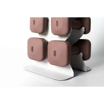 WeGym SafeGrip Dumbbells with Rack for Secure Workouts