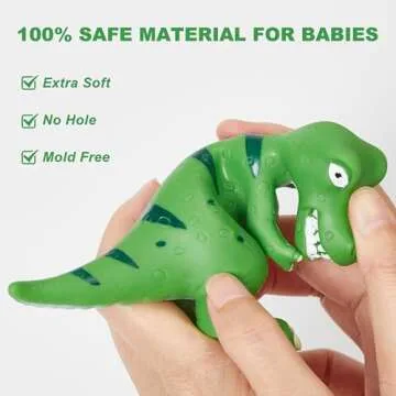 Dinosaur Bath Toys for Toddler 1-3: Kids Dinosaur Toys Mold Free Floating Pool Bathtub Toys - Birthday Gifts Easter Basket Stuffers for Toddler Baby