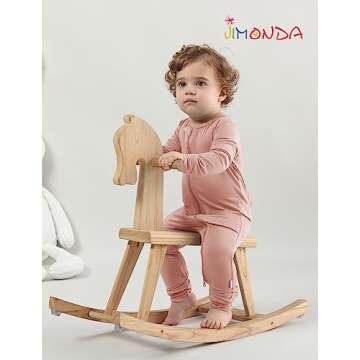 Jimonda Baby Footless Pajamas with Dual Zipper for Ease