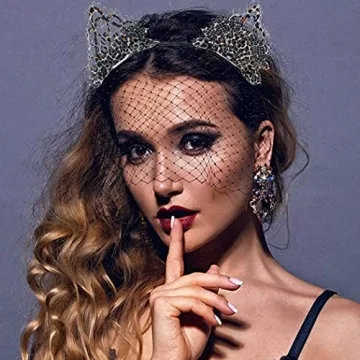 Catery Cute Lace Cat Ears Headbands for Cosplay and Parties