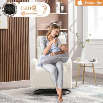 Kurhwyss Swivel Glider Chair for Modern Spaces