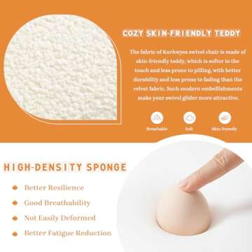 Kurhwyss Swivel Glider Chair for Modern Spaces