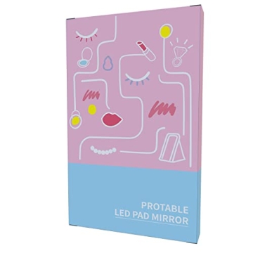 Portable Lighted Makeup Mirror with Adjustable Lighting