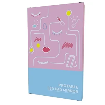 Portable Lighted Makeup Mirror with Adjustable Lighting