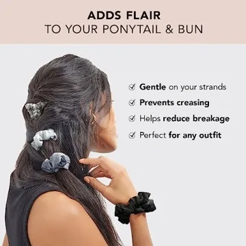 Kitsch Matte Scrunchies 5pc - Stylish Hair Ties for Women