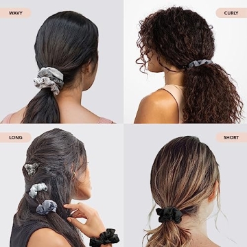 Kitsch Matte Scrunchies 5pc - Stylish Hair Ties for Women