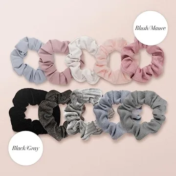 Kitsch Matte Scrunchies 5pc - Stylish Hair Ties for Women