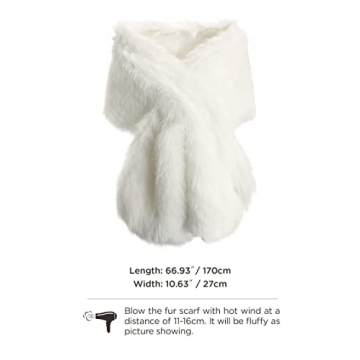 BABEYOND Women's Faux Fur Shawl - Elegant Wrap for Winter