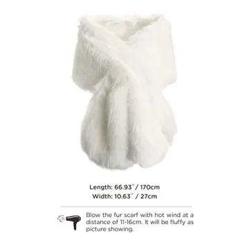 BABEYOND Women's Faux Fur Shawl - Elegant Wrap for Winter