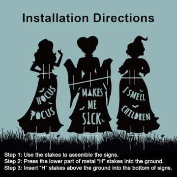 Hocus Pocus Halloween Outdoor Decorations Extra Large Silhouettes