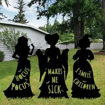 Hocus Pocus Halloween Outdoor Decorations Extra Large Silhouettes