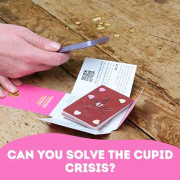 Escape Room in Your Pocket | The Cupid Crisis: an Easy Strategy Game for Couples. Mini Escape Rooms for Birthdays, Holidays, Adults, Families.