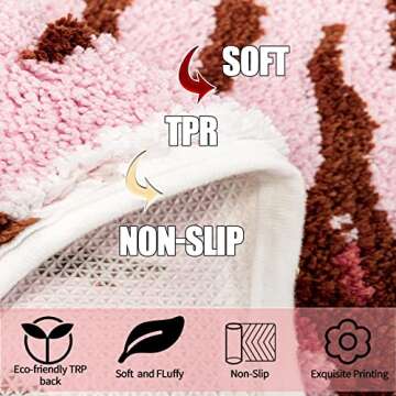 Seek4comfortable Tiger Shaped Bath Mat for Kids Bathroom