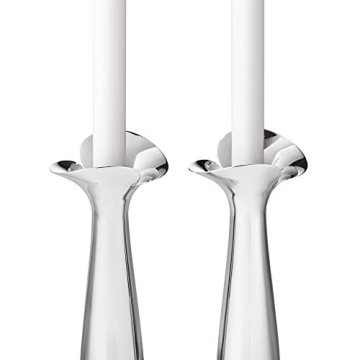 Georg Jensen Bloom Silver Candleholders - Elegant Home Decor