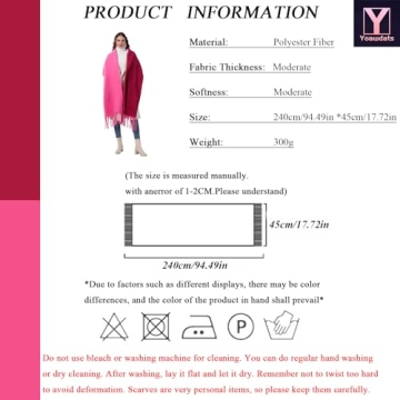 Yoawdats Cozy Scarf - Vibrant Oversized Winter Wrap