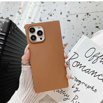 Jmltech Compatible with iPhone 13 Pro Max Case Silicone Protective Slim Thin Shockproof Flexible Women Girls Cute Phone Case for iPhone 13 Pro Max Brown