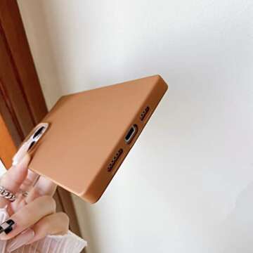 Jmltech Compatible with iPhone 13 Pro Max Case Silicone Protective Slim Thin Shockproof Flexible Women Girls Cute Phone Case for iPhone 13 Pro Max Brown