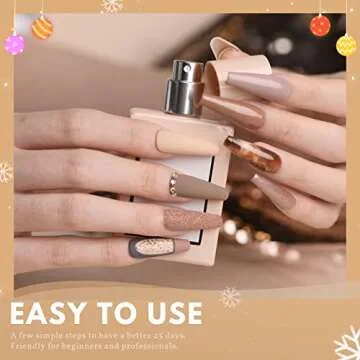 MEFA Gel Nail Polish Set Nail Colors Set with 6 Nude Colors Nails System for French Nail Manicure Nail Art No Nail Lamp Needed