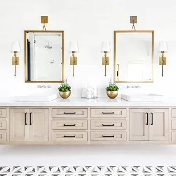 PASSICA DECOR Hardwired Wall Sconces Set of Two 2 Pack Vintage Wall Light Fixture for Bathroom Vanity Stairway Fireplace Kitchen Sink Living Room Bedroom Antique Brass