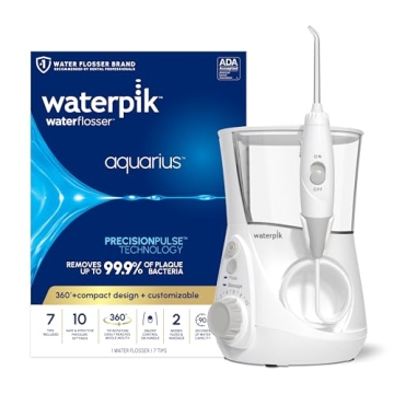 Waterpik Aquarius Water Flosser Professional For Fabulous Dental Care, ADA Accepted, White WP-660