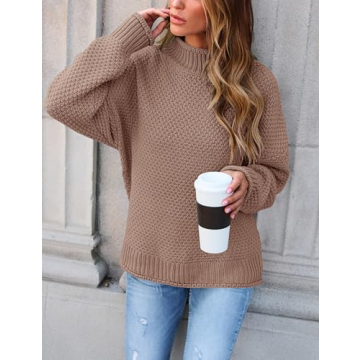 ZESICA Cozy Turtleneck Pullover Sweater for Women