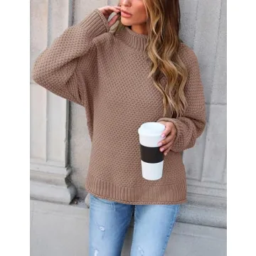 ZESICA Cozy Turtleneck Pullover Sweater for Women